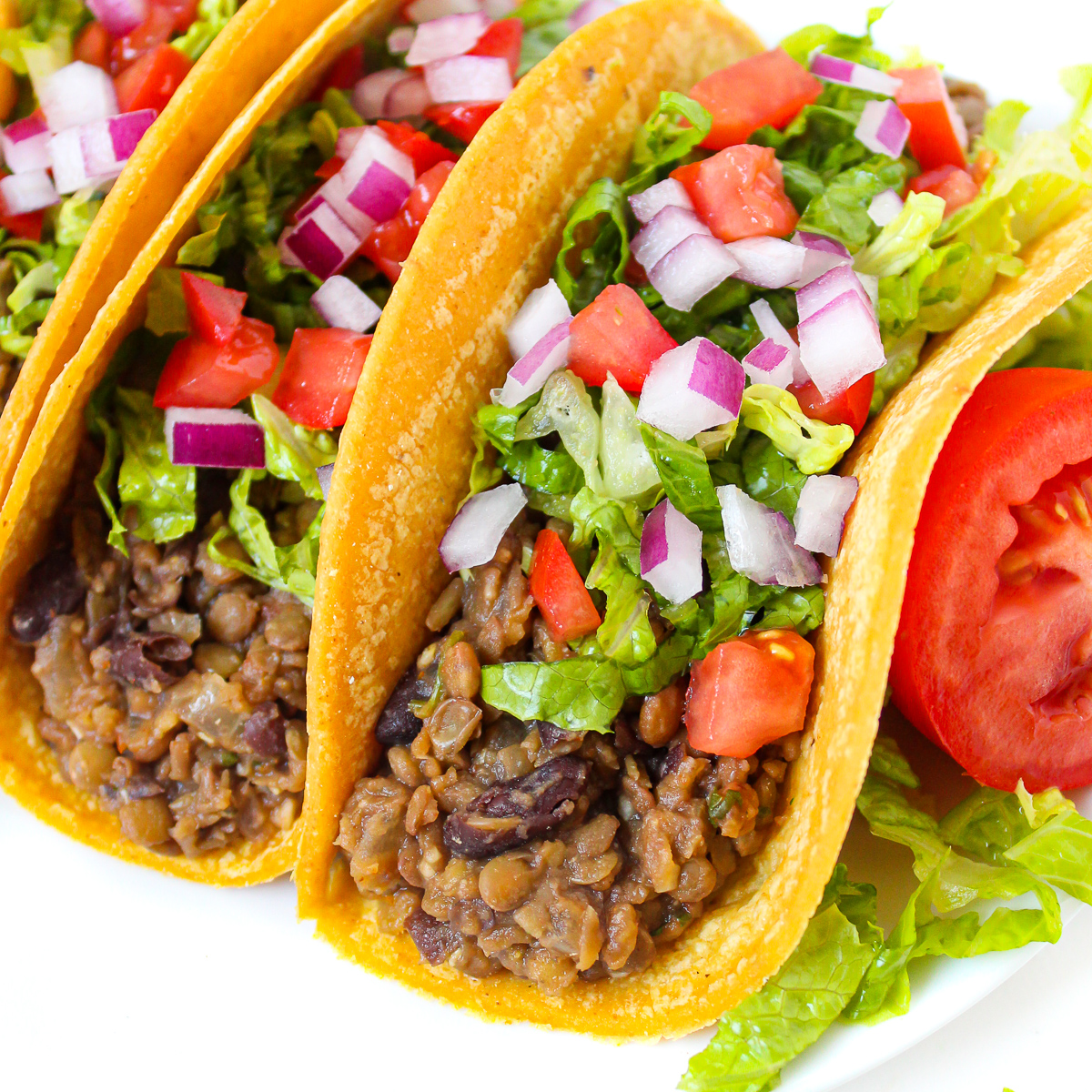 Black Bean Lentil Tacos