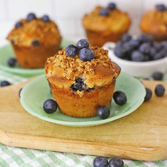 Blueberry Ice Cream Muffins