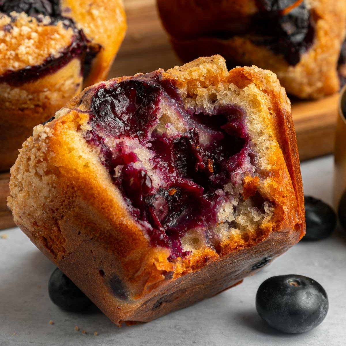 Easy Blueberry Yogurt Muffins