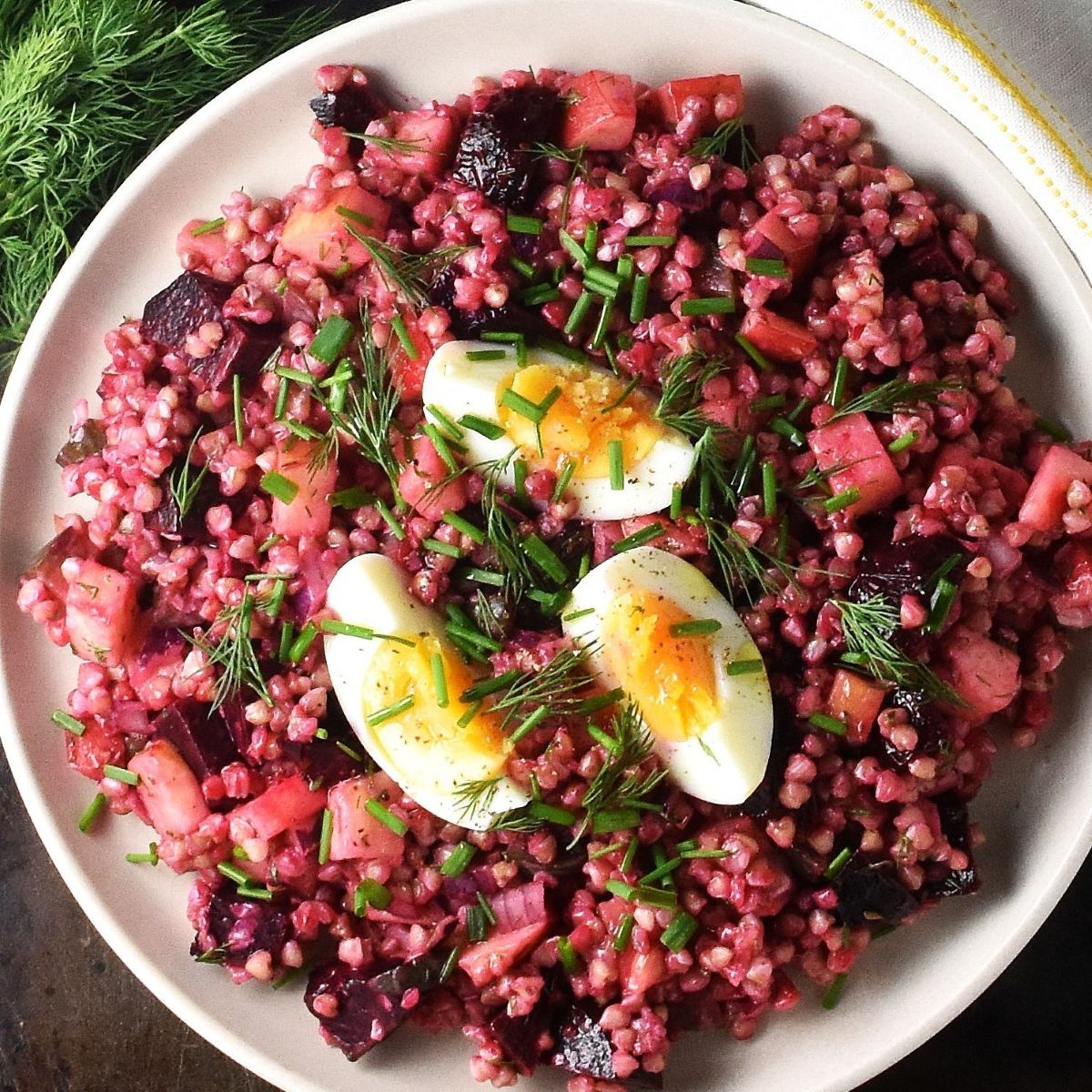 Polish Style Buckwheat Salad