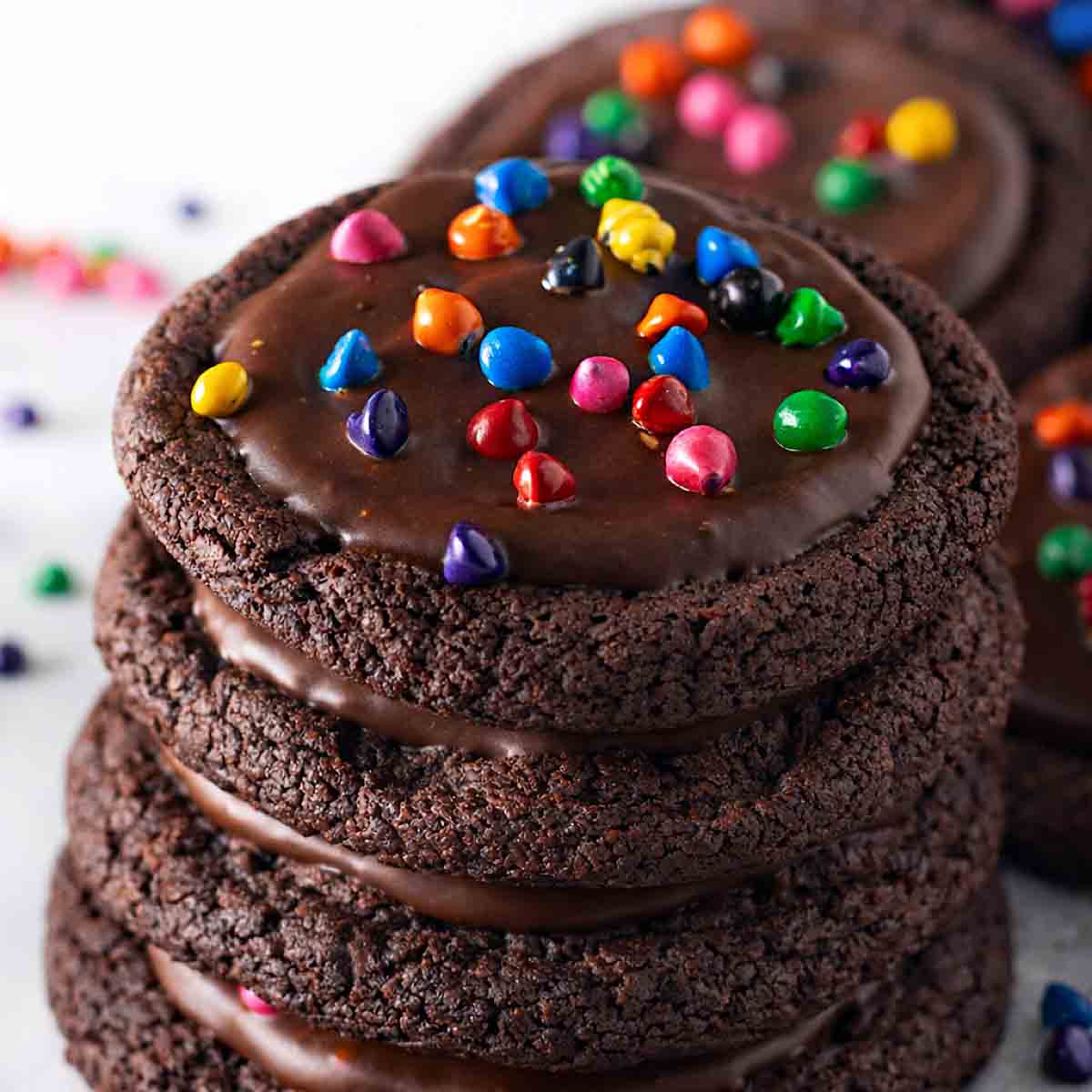 Fudgy Cosmic Brownie Cookies