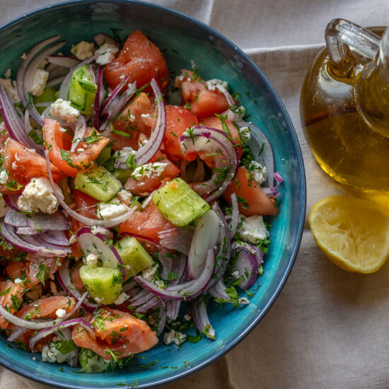 Cucumber Tomato Feta Cheese Salad