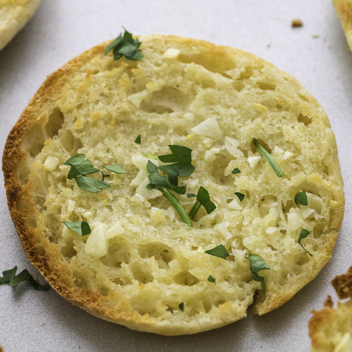 English Muffin Garlic Bread