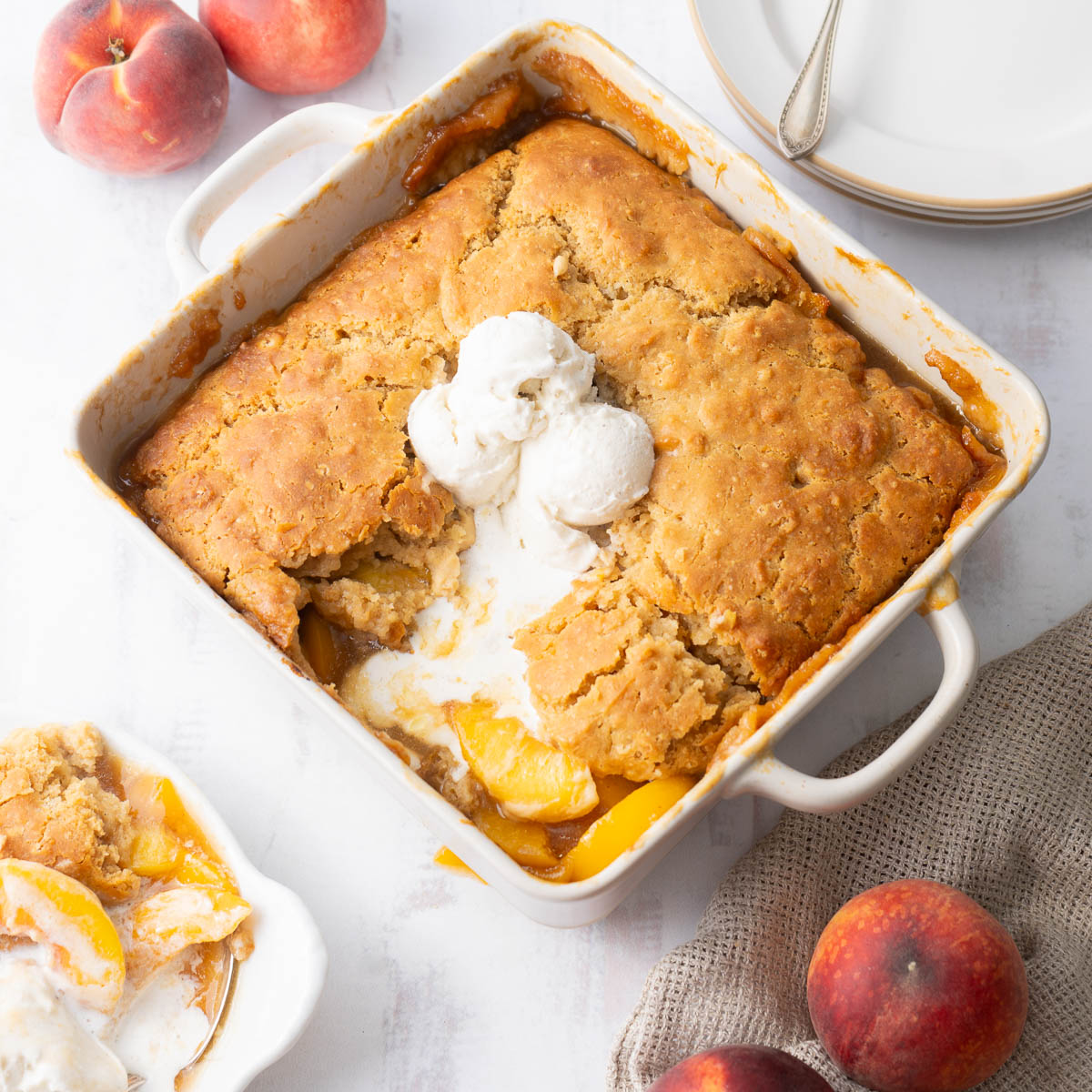 Old Fashioned GF Peach Cobbler