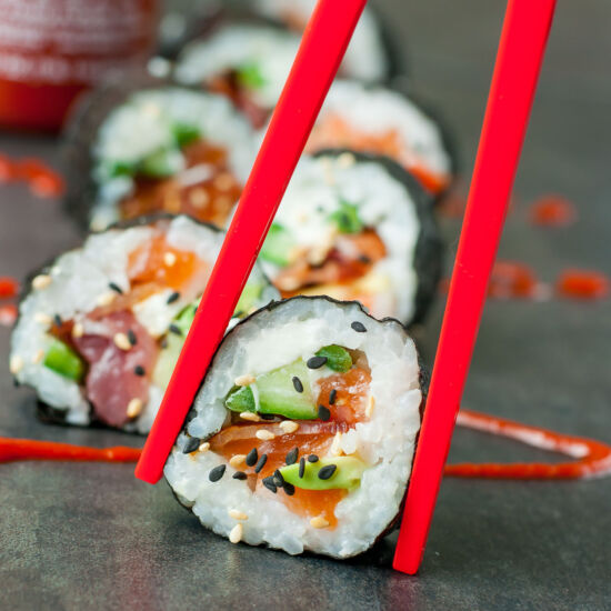 Bacon Avocado Sushi Rolls