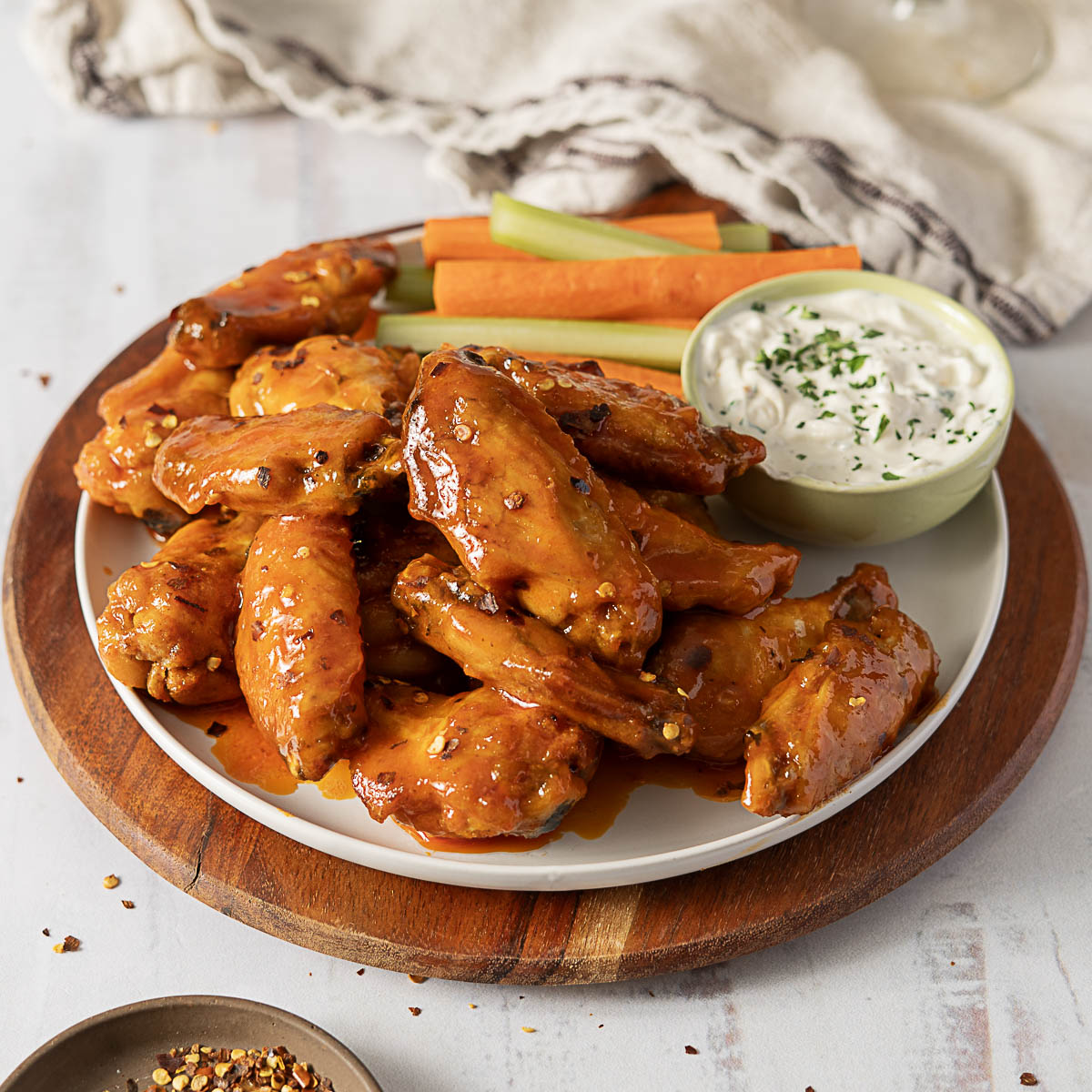 Hot Honey Buffalo Wings (Baked)