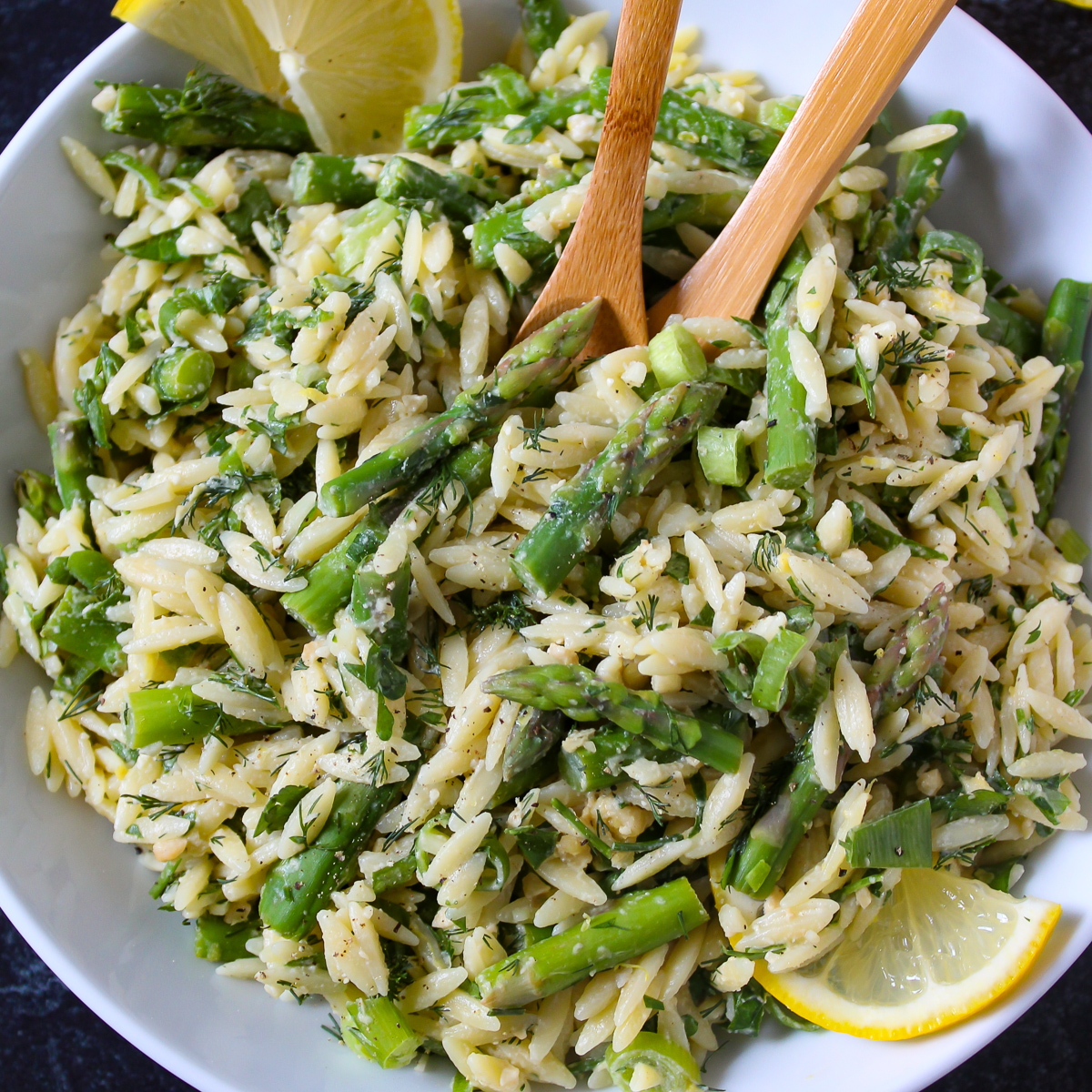 Lemon Asparagus Orzo