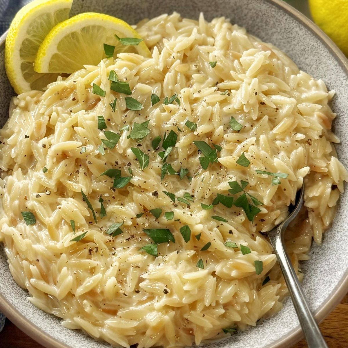 Creamy Lemon Orzo Pasta