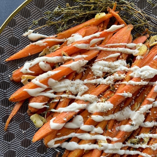 Roasted Carrots with Tahini Sauce