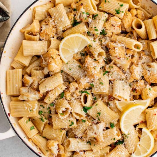 Spicy Roasted Cauliflower Pasta