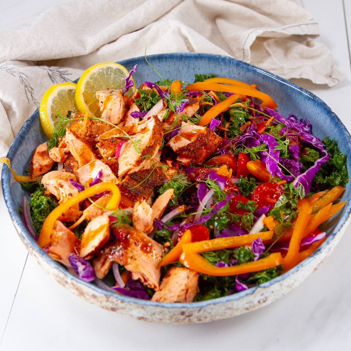 BBQ Salmon Salad