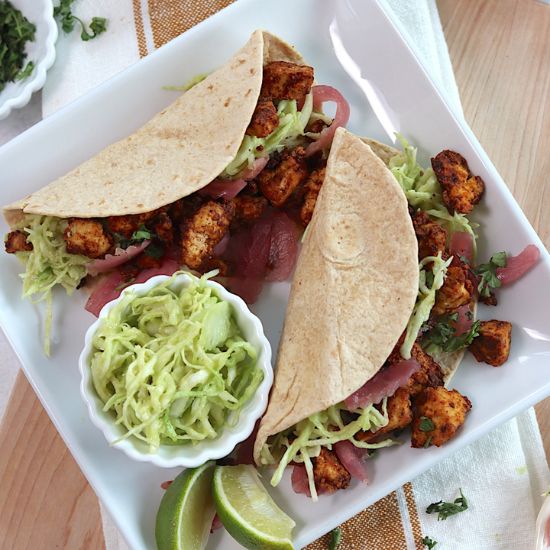 Chili Lime Crispy Tofu Tacos