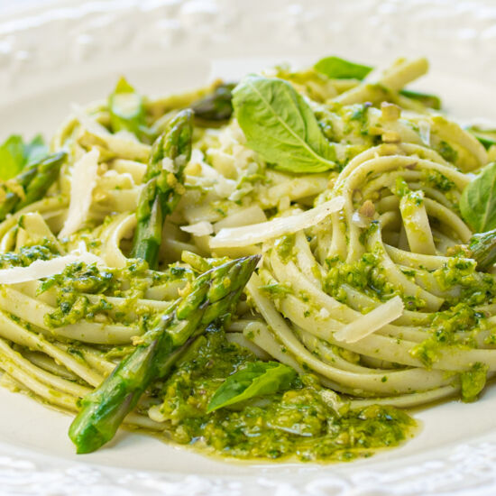 Asparagus, Pistachio & Basil Pesto