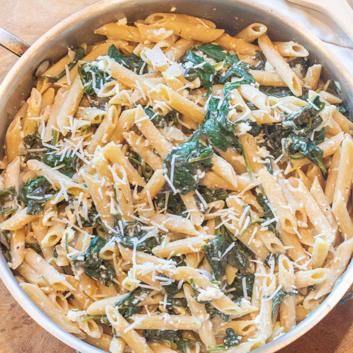 20 Minute Spinach Feta Pasta