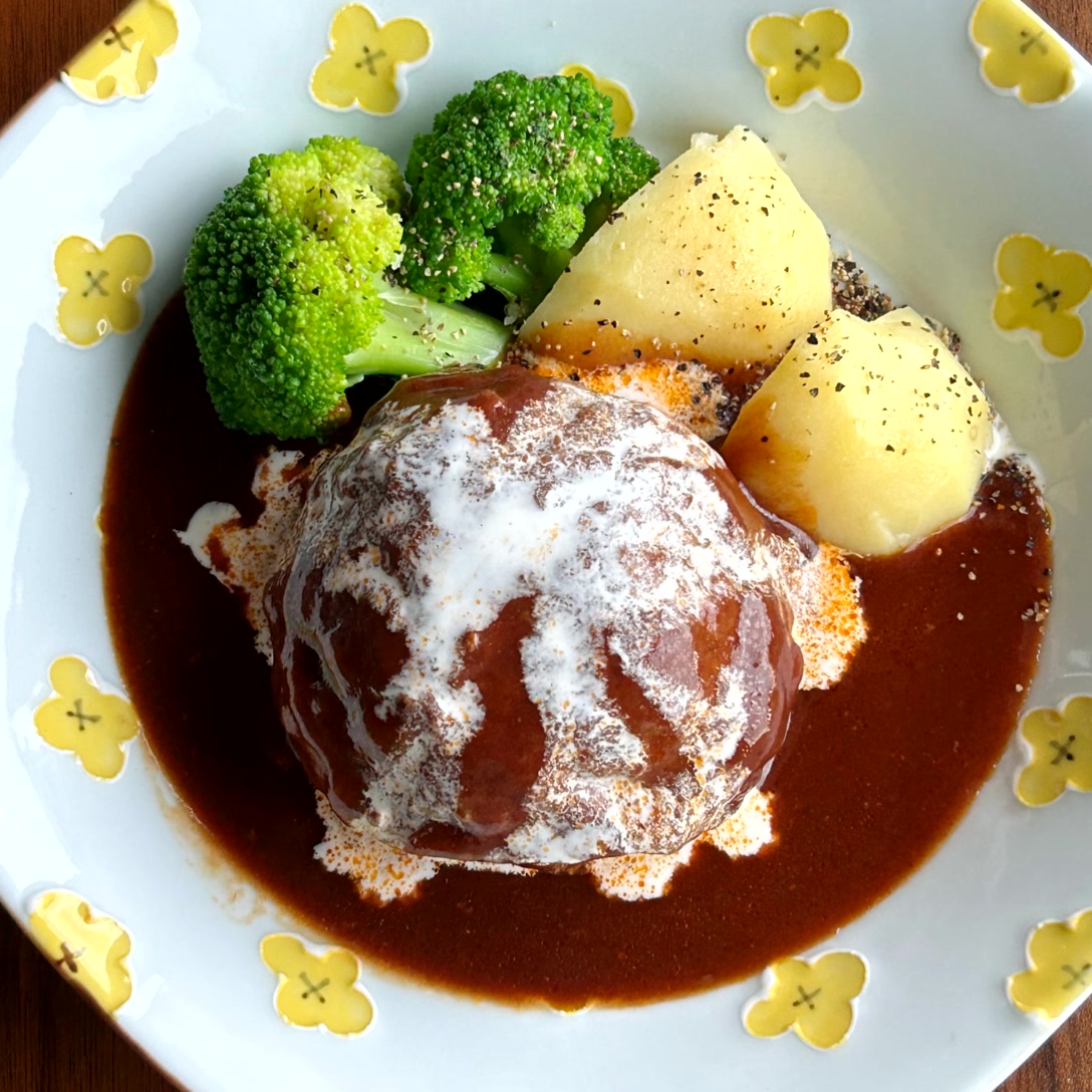 Hambagu with Demi-Glace Sauce