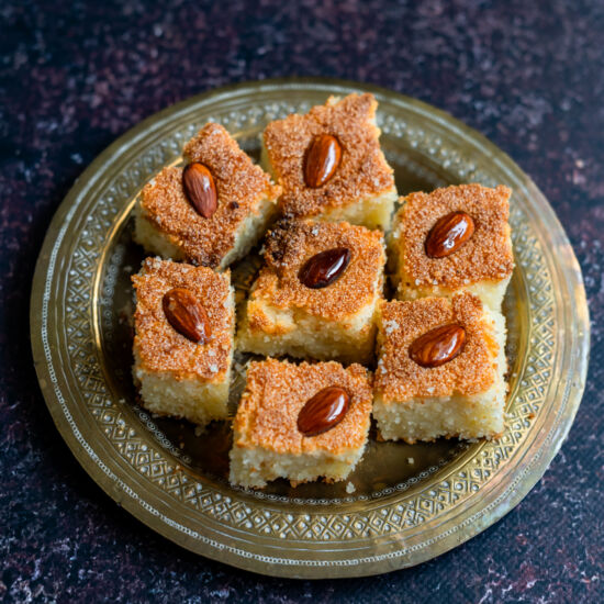 Basbousa with a Spiced Citrus Syrup