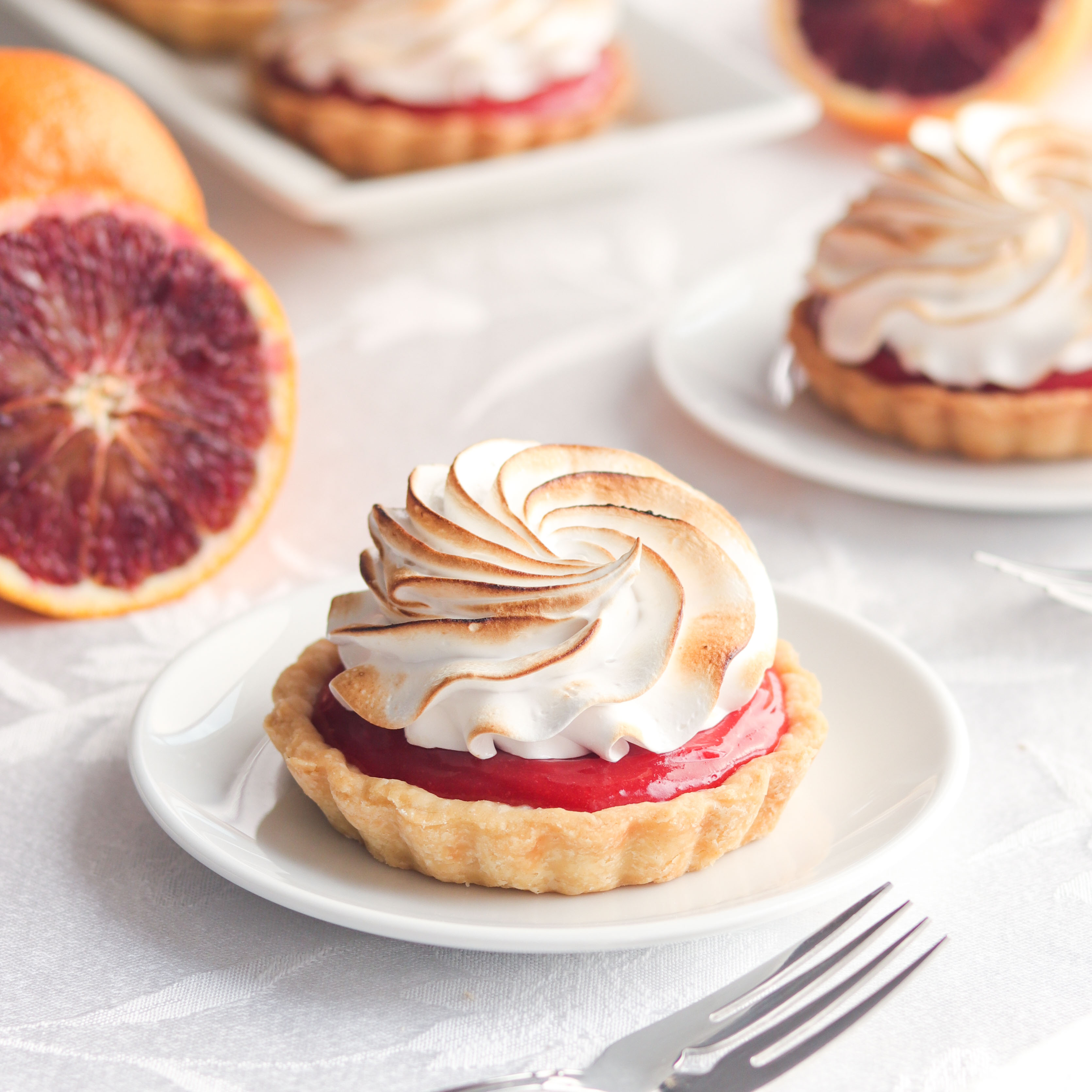 Blood Orange Meringue Tarts