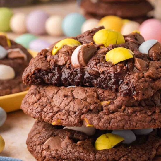 Cadbury Egg Brownie Cookies