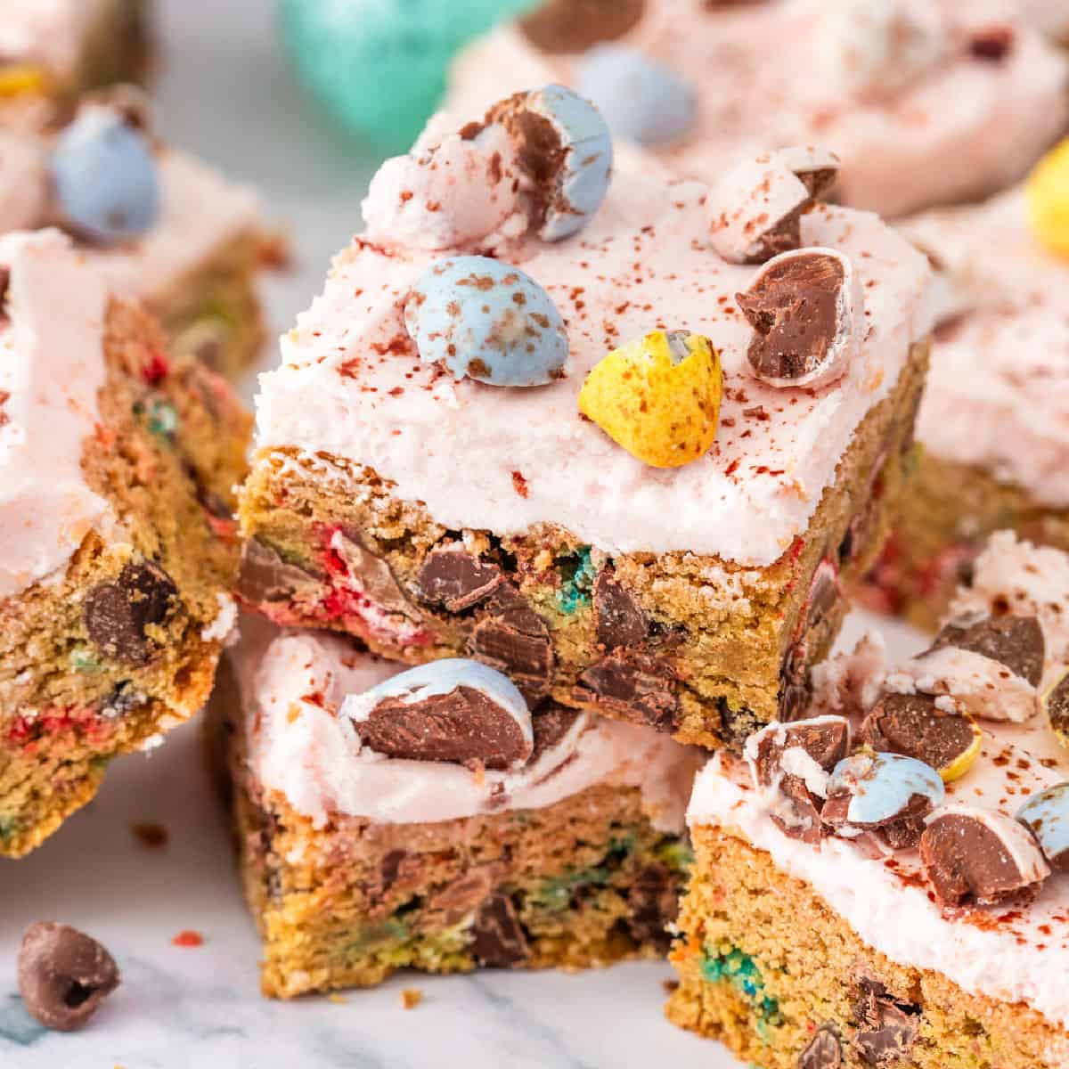 Cadbury Mini Egg Cookie Bars