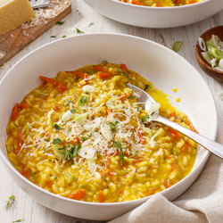 Carrot Risotto with Scallions