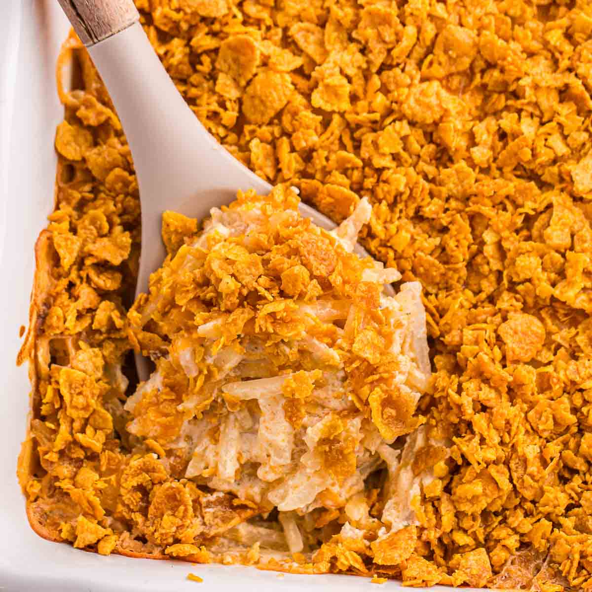 Cheesy Potatoes with Corn Flakes