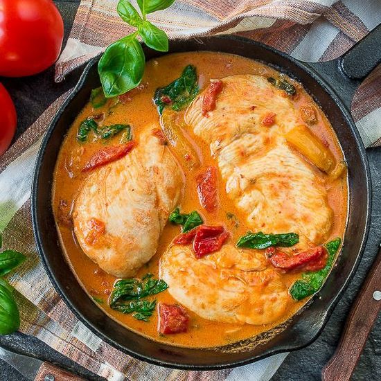 Creamy Tomato and Spinach Chicken