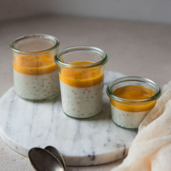 Coconut Mango Sago Tapioca Pudding
