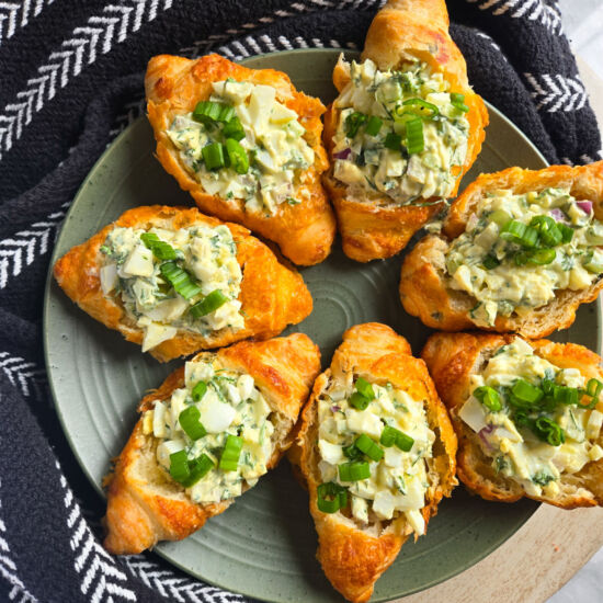 Egg Salad Stuffed Croissants