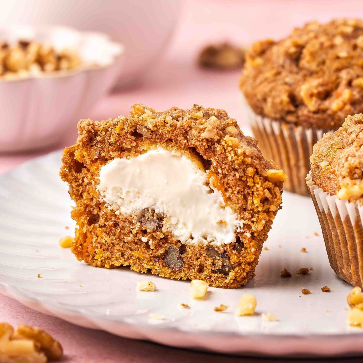 Carrot Cake Muffins with Cheesecake