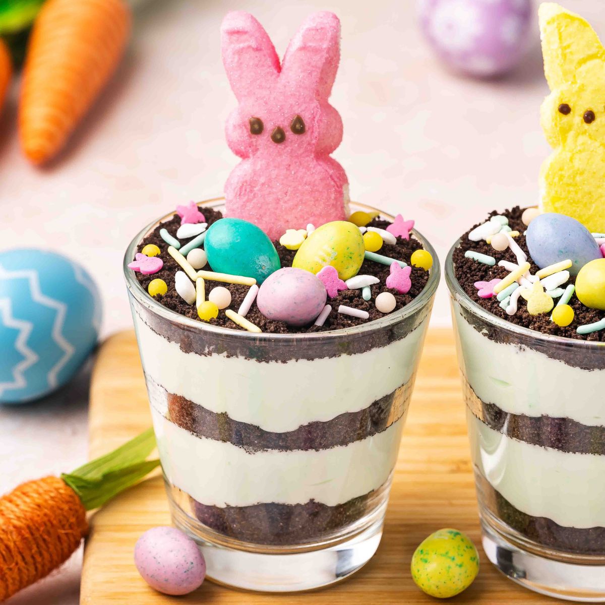 Easter Pistachio Pudding Dirt Cups