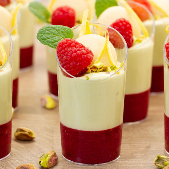 Pistachio and Raspberry Dessert