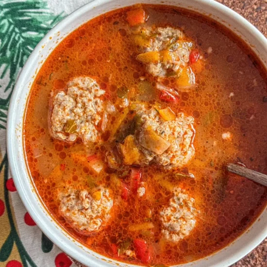 Romanian Meatball Soup