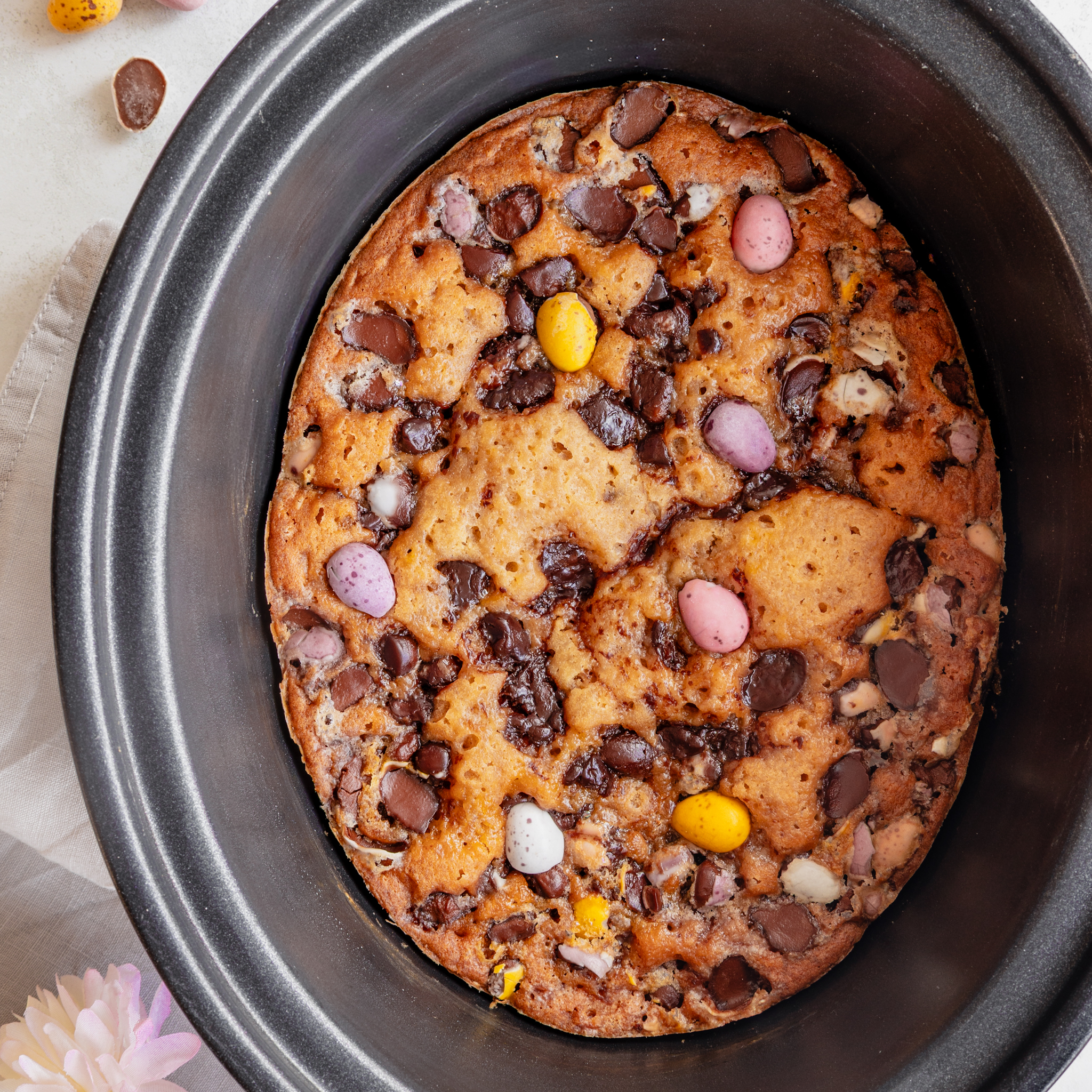 Mini Egg Slow Cooker Pudding