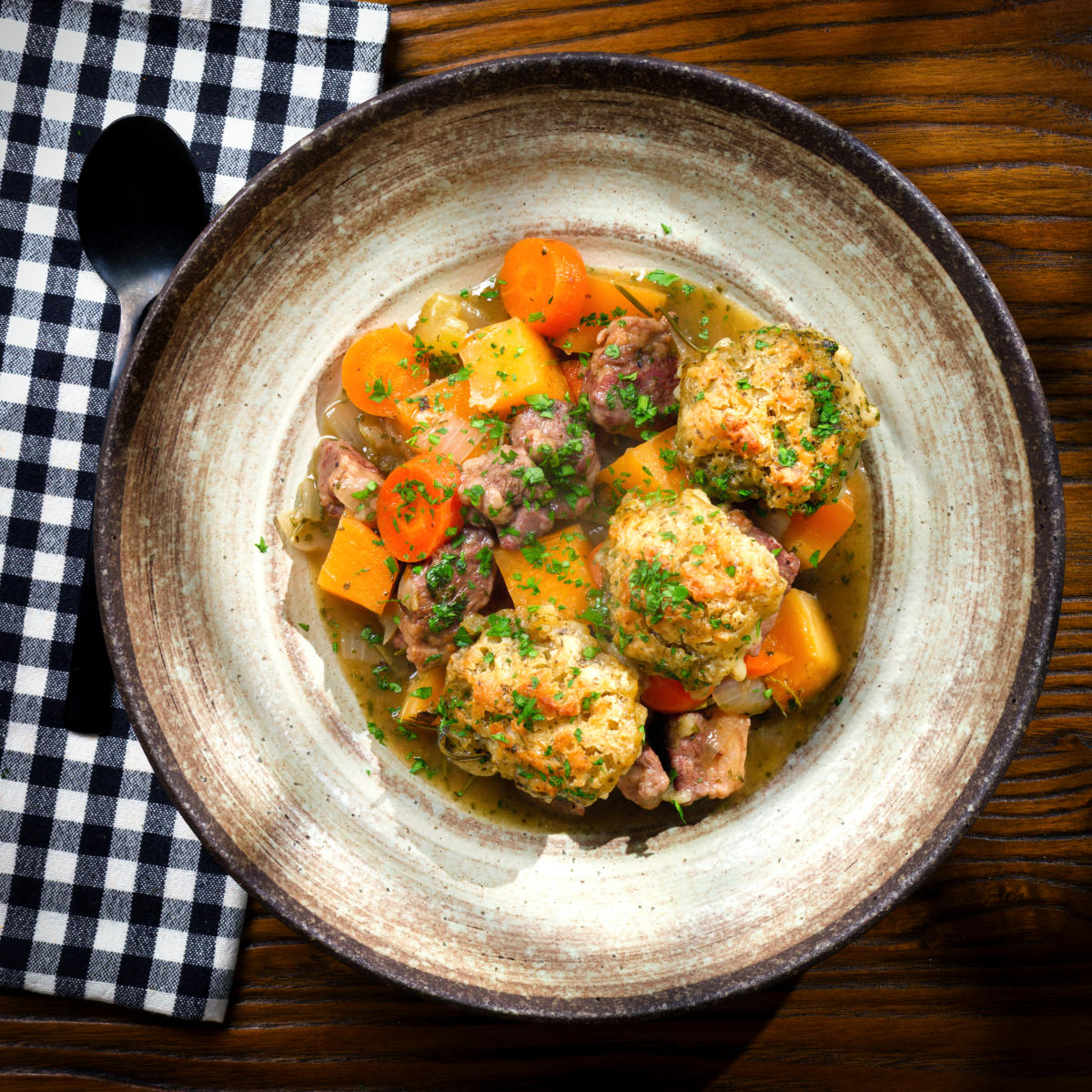 Minted Lamb Stew With Dumplings