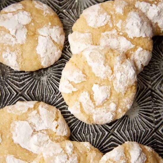 Chewy Lemon Crinkle Cookies