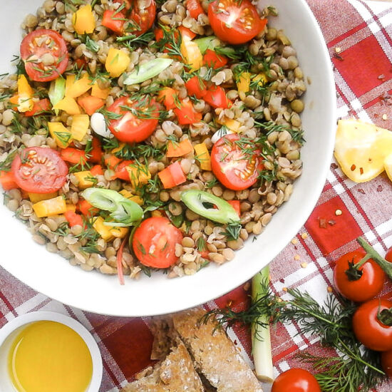 Vibrant Lentil Pepper Salad
