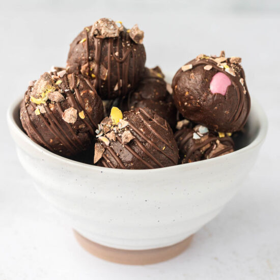 Mini Egg Brownie Batter Energy Ball