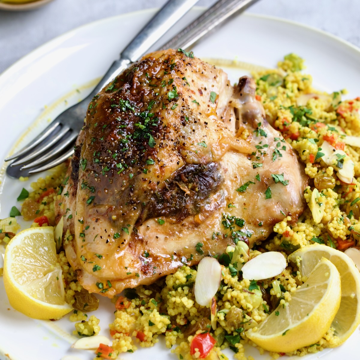 Moroccan Chicken & Jeweled Couscous