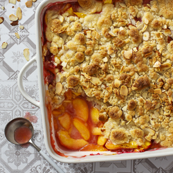 Nectarine Almond Rosé Crumble