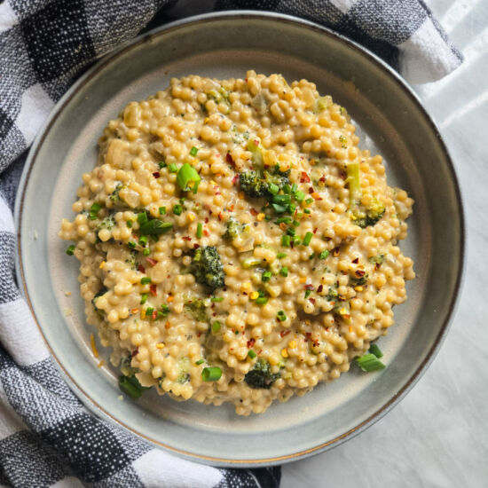 One Pot Cheesy Broc Acini Di Pepe