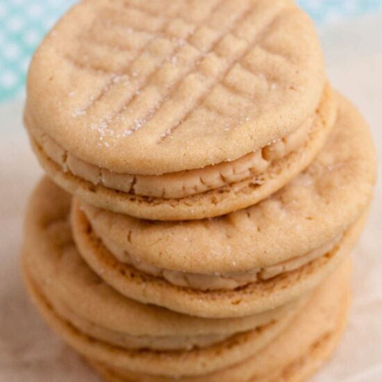 Chewy Peanut Butter Sandwich Cookies