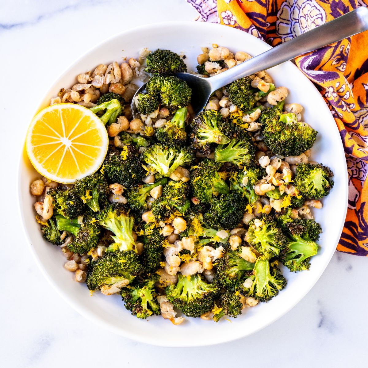Roasted Broccoli and White Beans