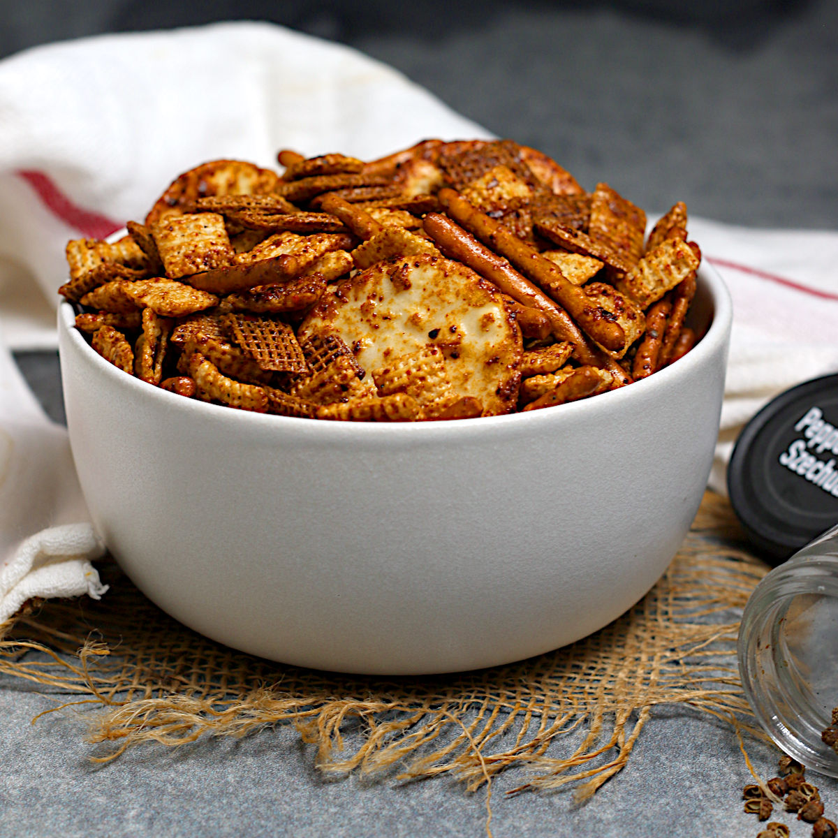 Spicy Sichuan Chex Mix