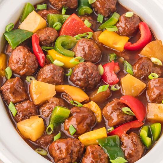 Slow Cooker Sweet & Sour Meatballs