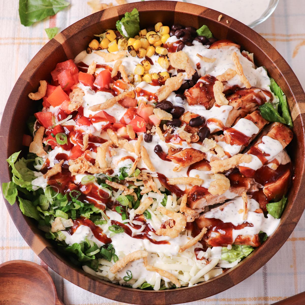Southwest BBQ Chicken Ranch Salad