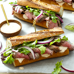 Spicy Steak and Parmesan Sandwiches