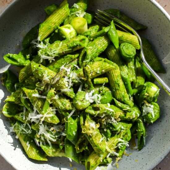 Spring Greens Pesto Pasta