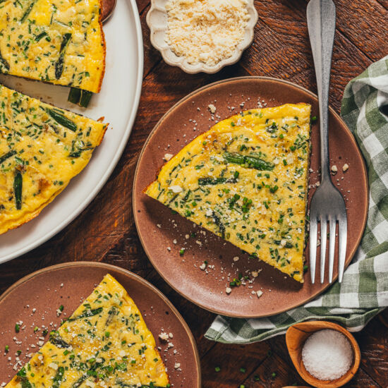 Spring Onion and Asparagus Frittata