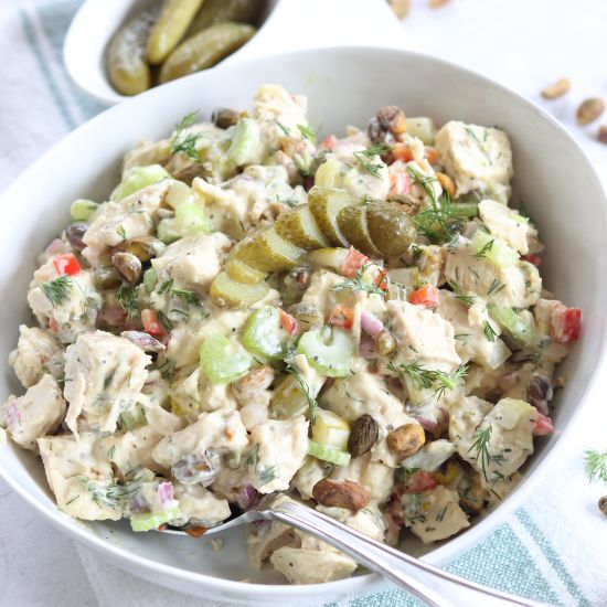 Tangy Dill Pickle Chicken Salad