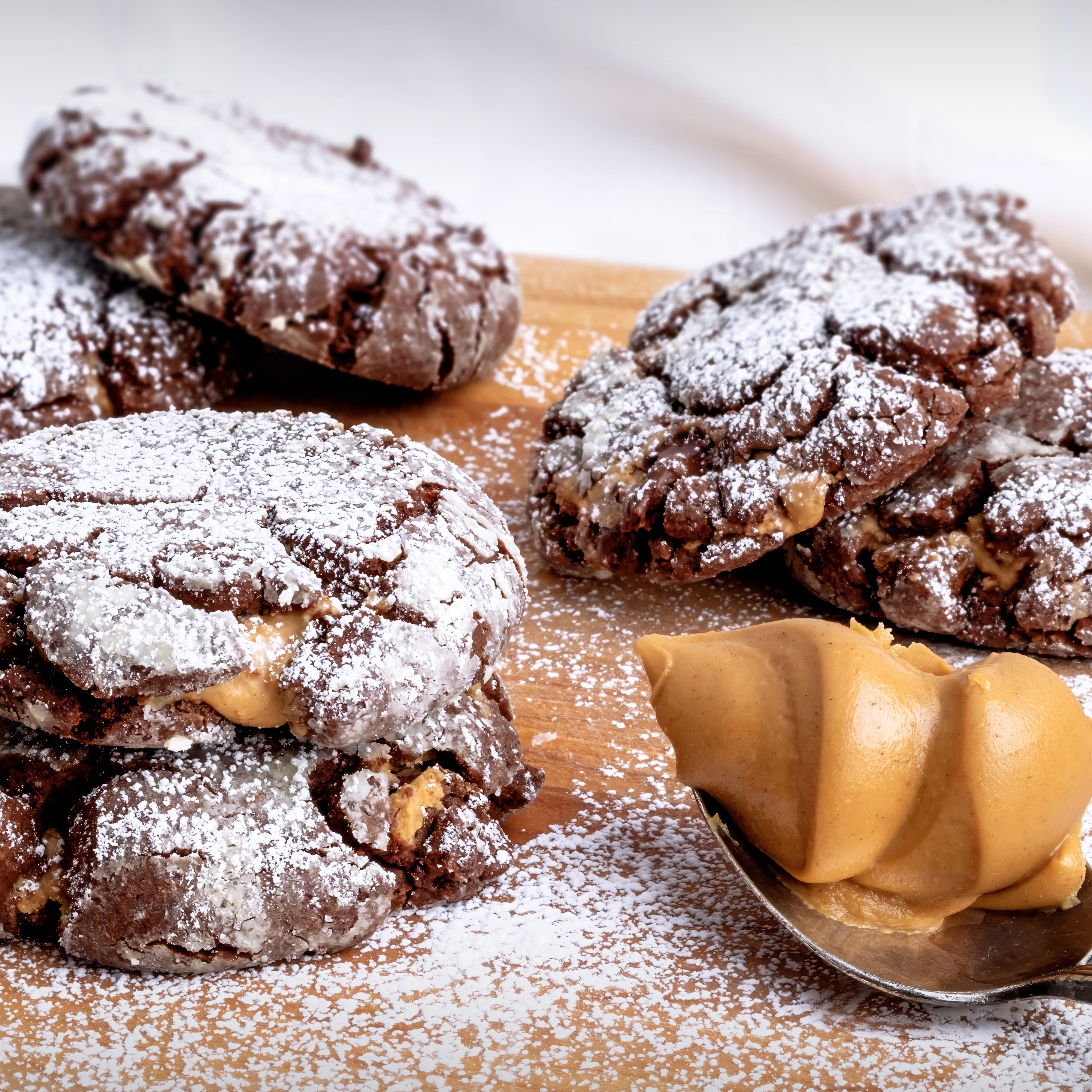 Peanut Butter Chocolate Crinkles
